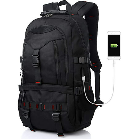 SPI-Der-Man 17 Inch Waterproof Laptop Backpack Travel Bag School Backpack with USB Charging Port 